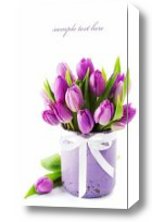 Картина Букет фиолетовых тюльпанов